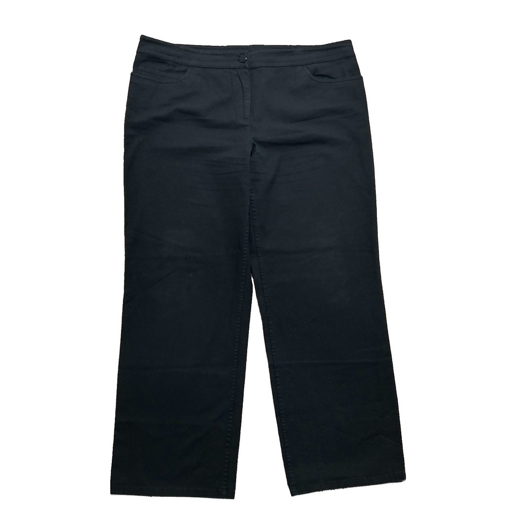 Eileen Fisher Women's XL Black Cotton Spandex Pants